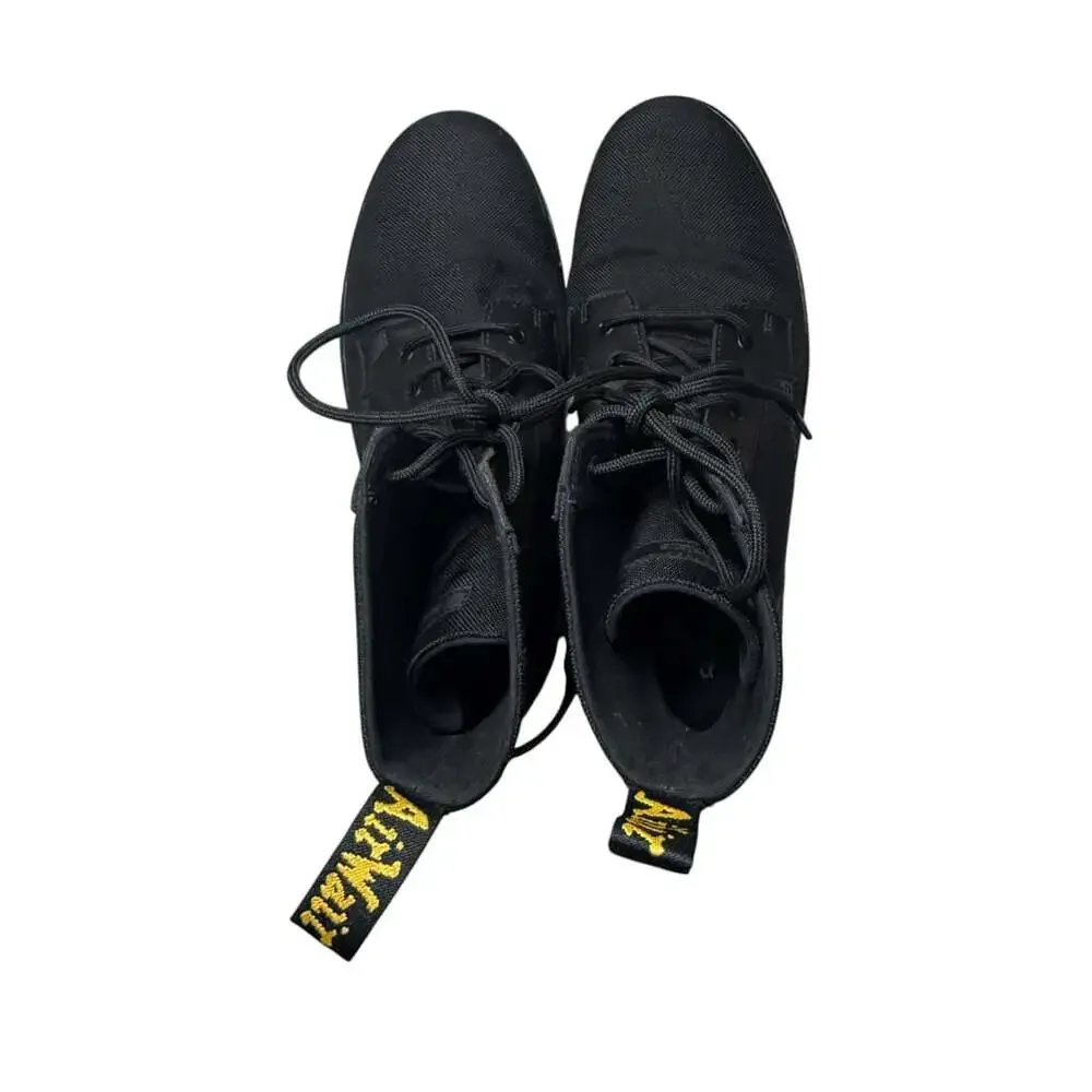 Dr. Martens Combs Boots Size 13 US M Black Canvas Combat